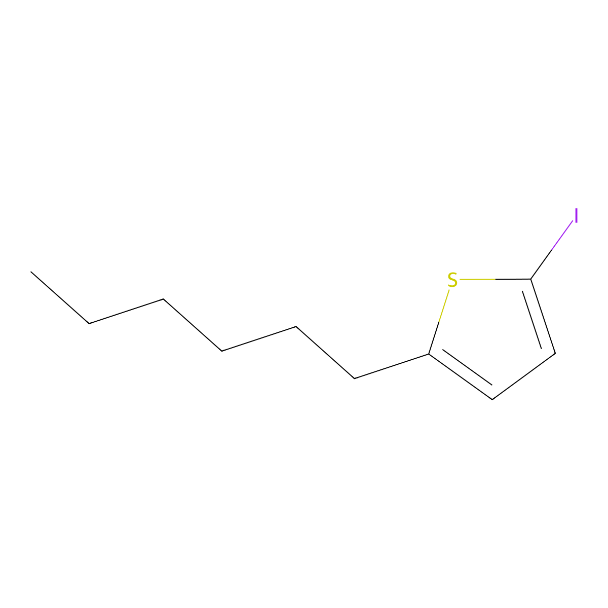 2-Hexyl-5-iodothiophene molecular structure, CAS 710338-91-3