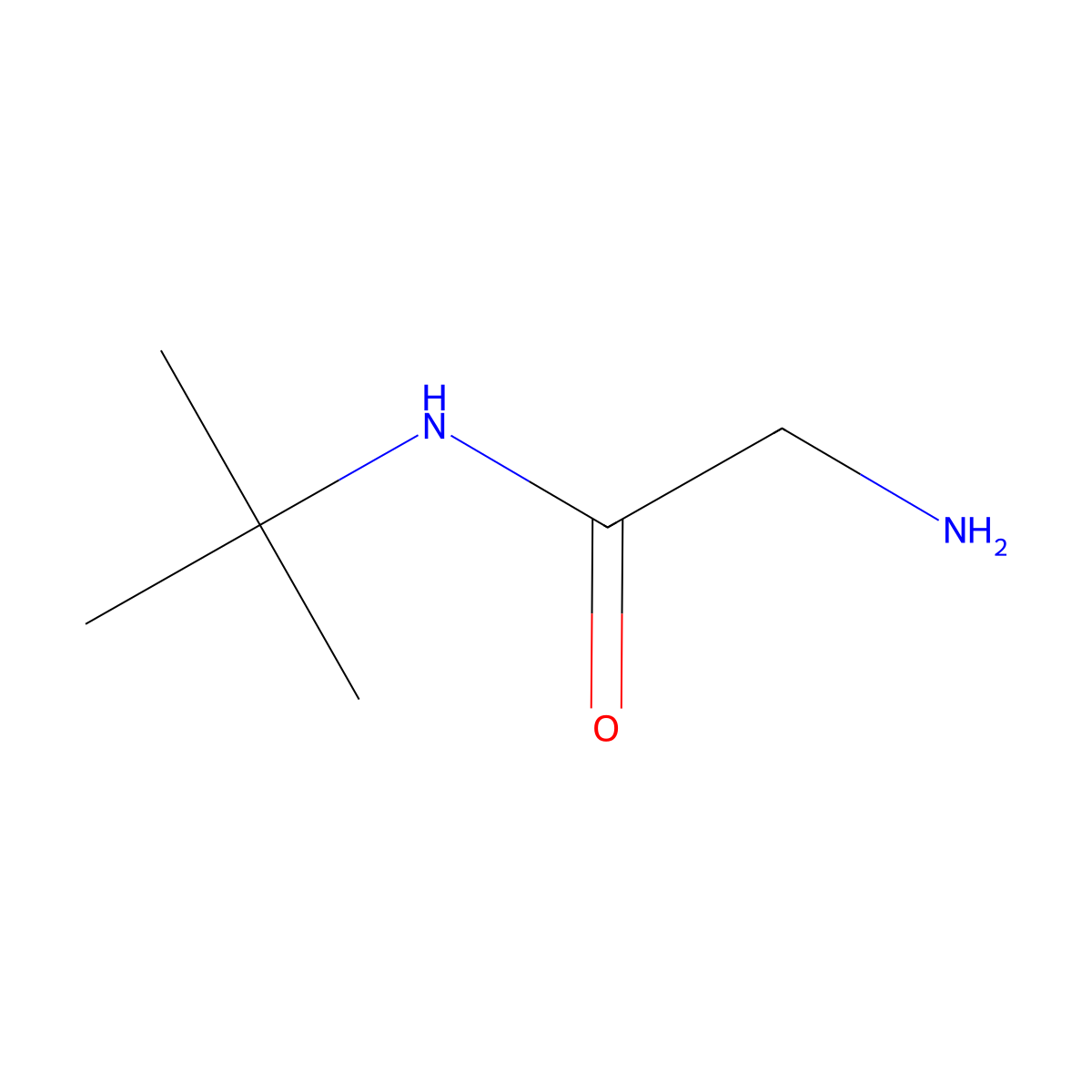 2-amino-N-tert-butylacetamide molecular structure, CAS 71034-40-7