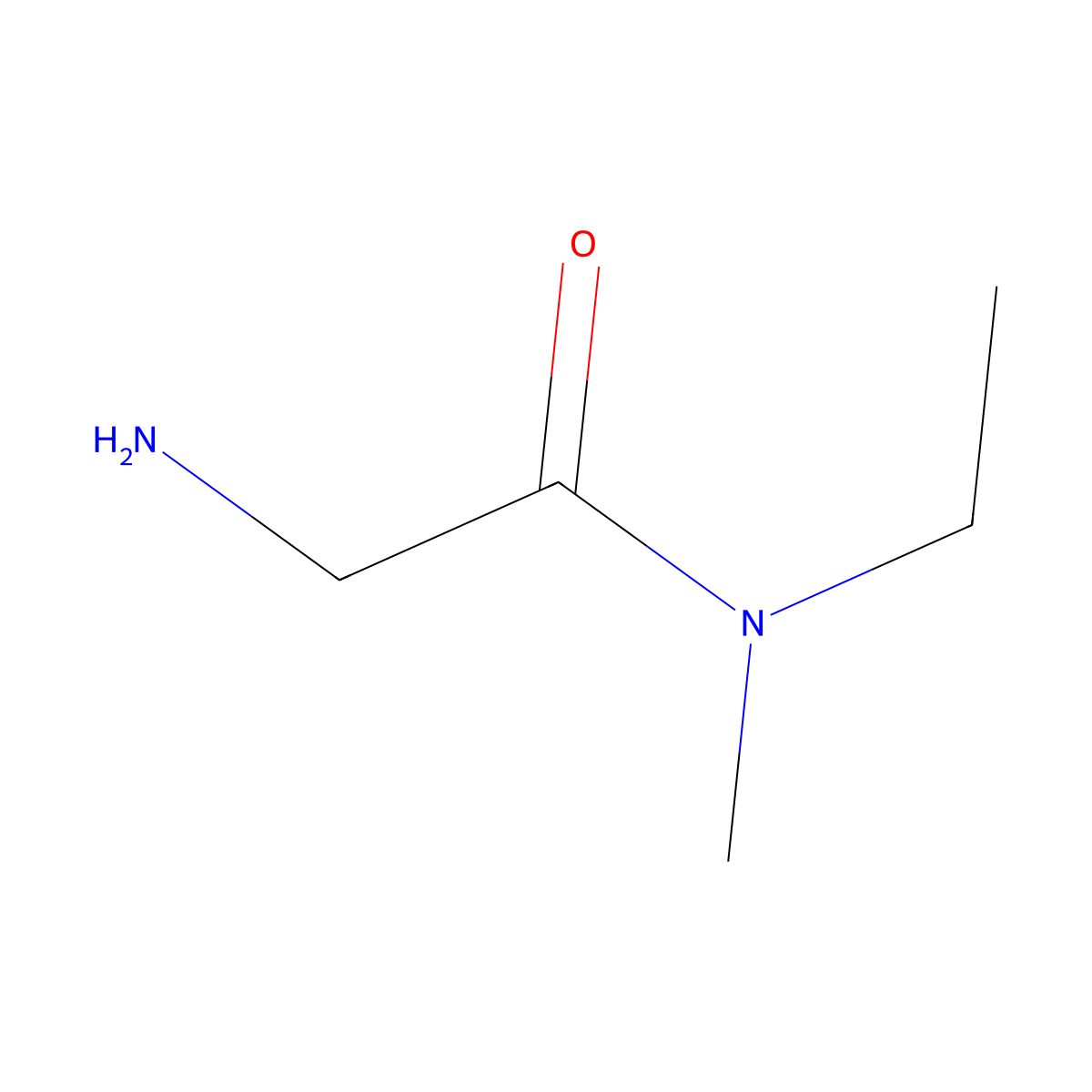 2-amino-N-ethyl-N-methylacetamide molecular structure, CAS 71034-44-1