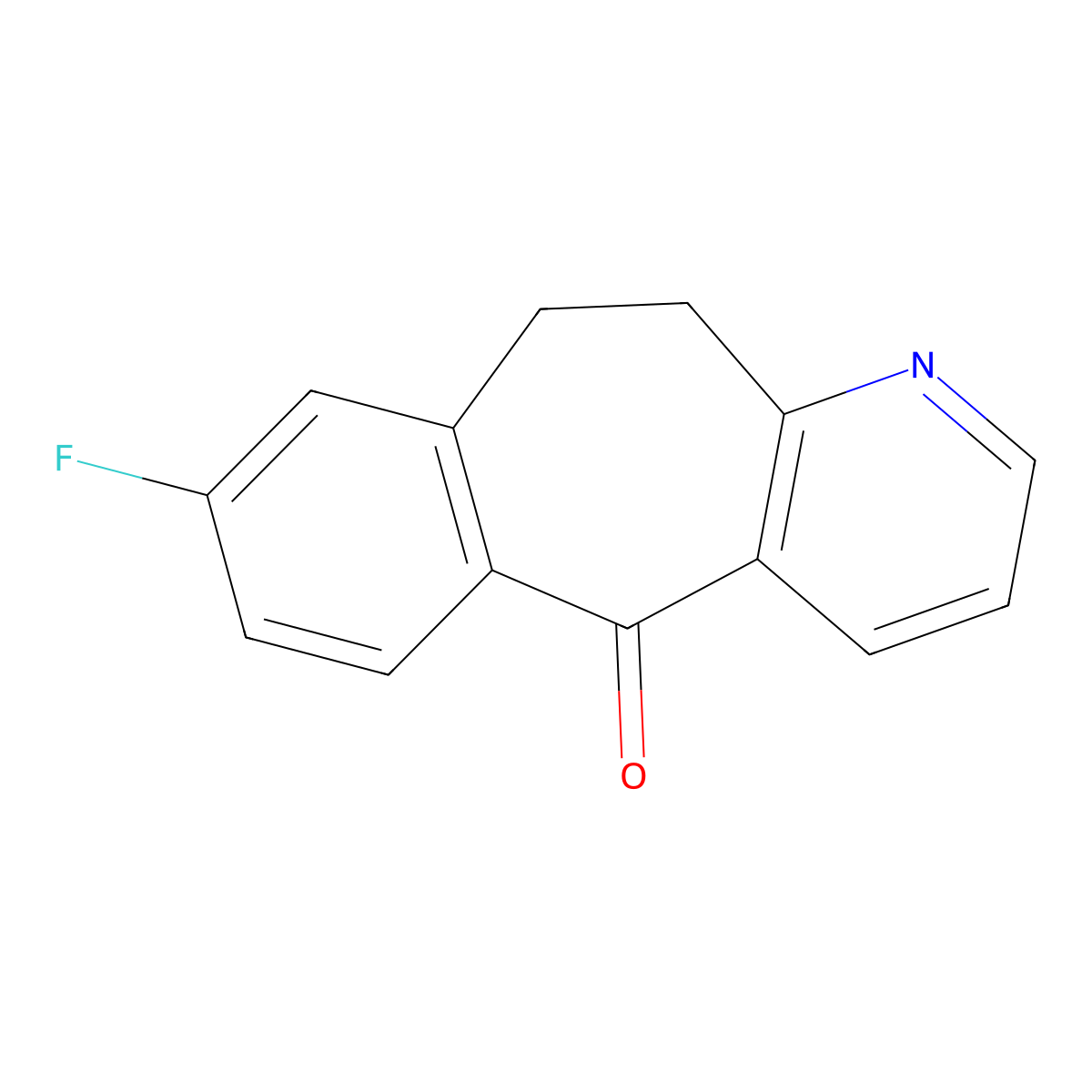 8-Fluoro-10,11-dihydro-5H-benzo[4,5]cyclohepta[1,2-b]pyridin-5-one molecular structure, CAS 710348-89-3