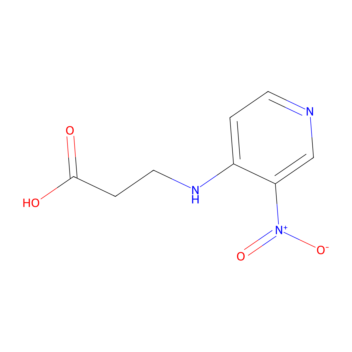 3-[(3-Nitropyridin-4-yl)amino]propanoic acid molecular structure, CAS 710349-42-1