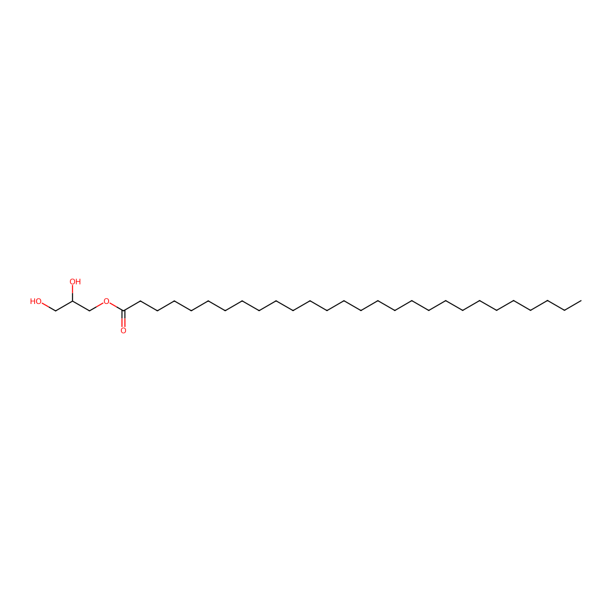 Glyceryl Montanate molecular structure, CAS 71035-02-4