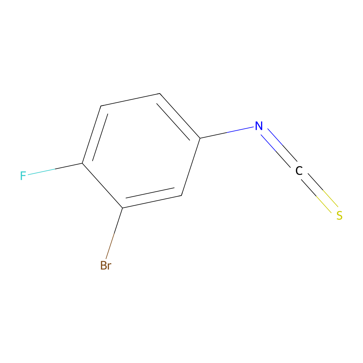 3-Bromo-4-fluorophenyl isothiocyanate molecular structure, CAS 710351-24-9