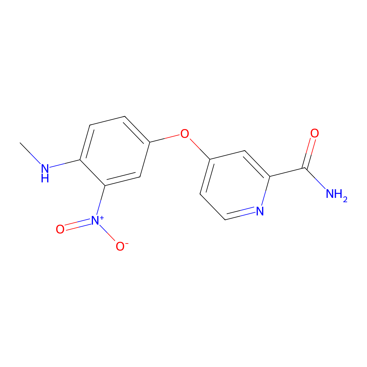 4-[4-(Methylamino)-3-nitrophenoxy]pyridine-2-carboxamide molecular structure, CAS 710351-78-3
