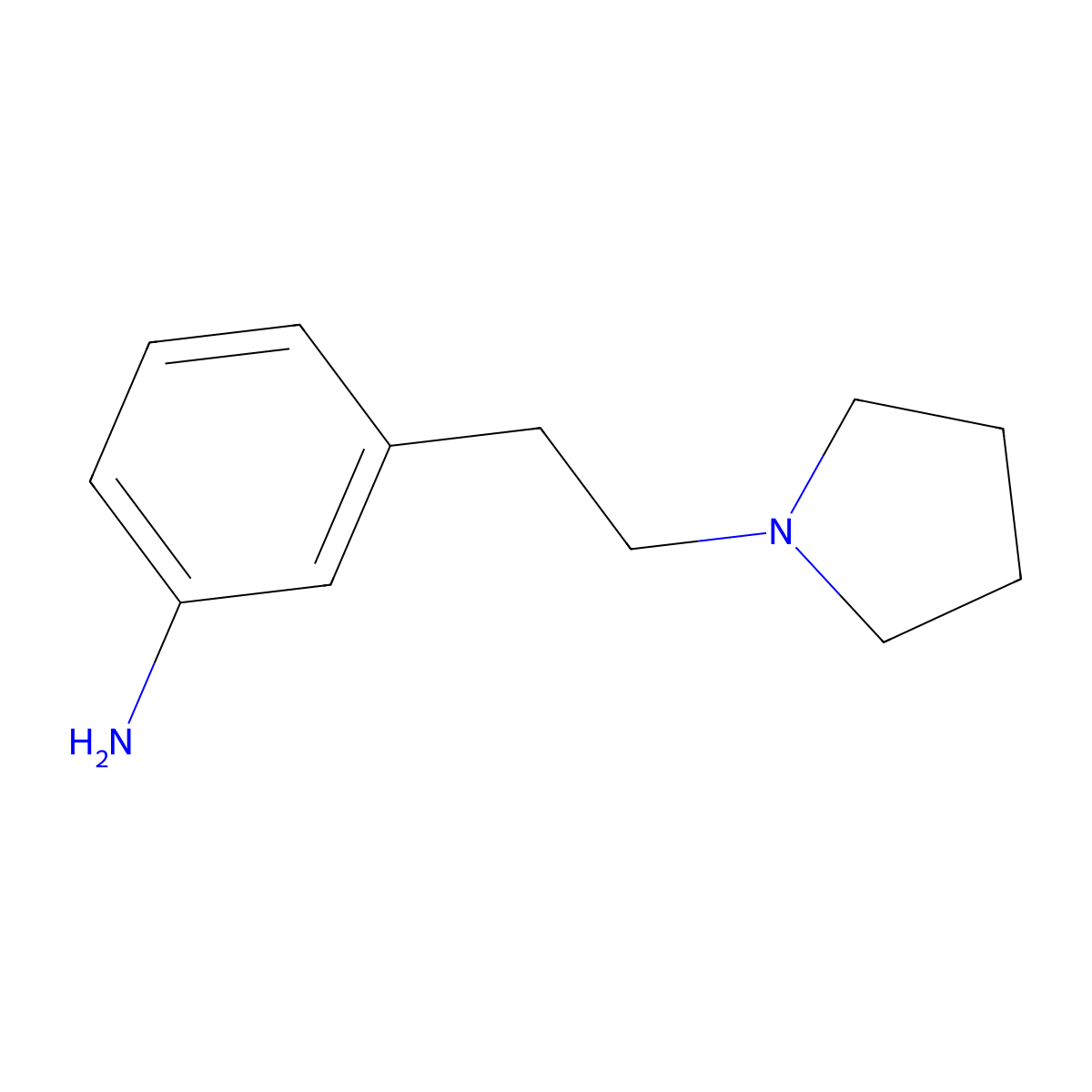 3-[2-(Pyrrolidin-1-yl)ethyl]aniline molecular structure, CAS 710351-82-9