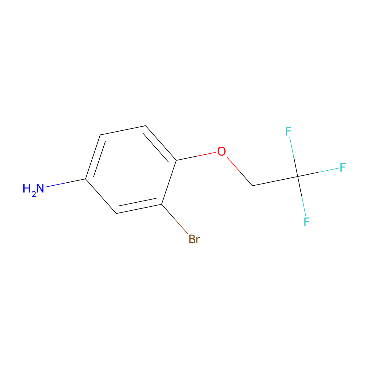 3-Bromo-4-(2,2,2-trifluoroethoxy)aniline molecular structure, CAS 710351-84-1