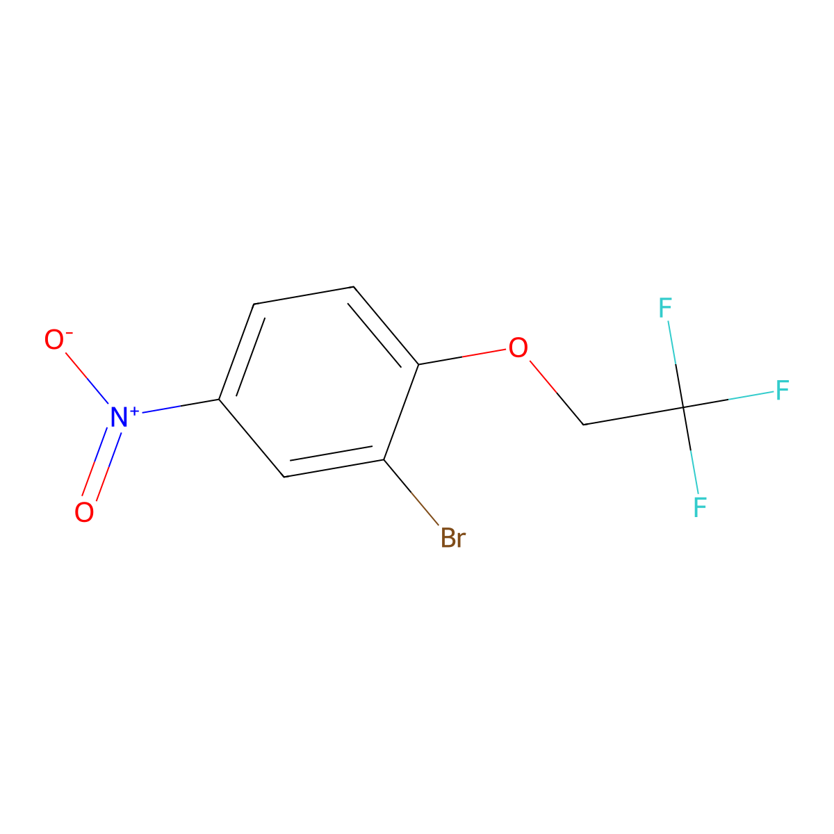 3-Bromo-4-(2,2,2-trifluoroethoxy)nitrobenzene molecular structure, CAS 710351-85-2