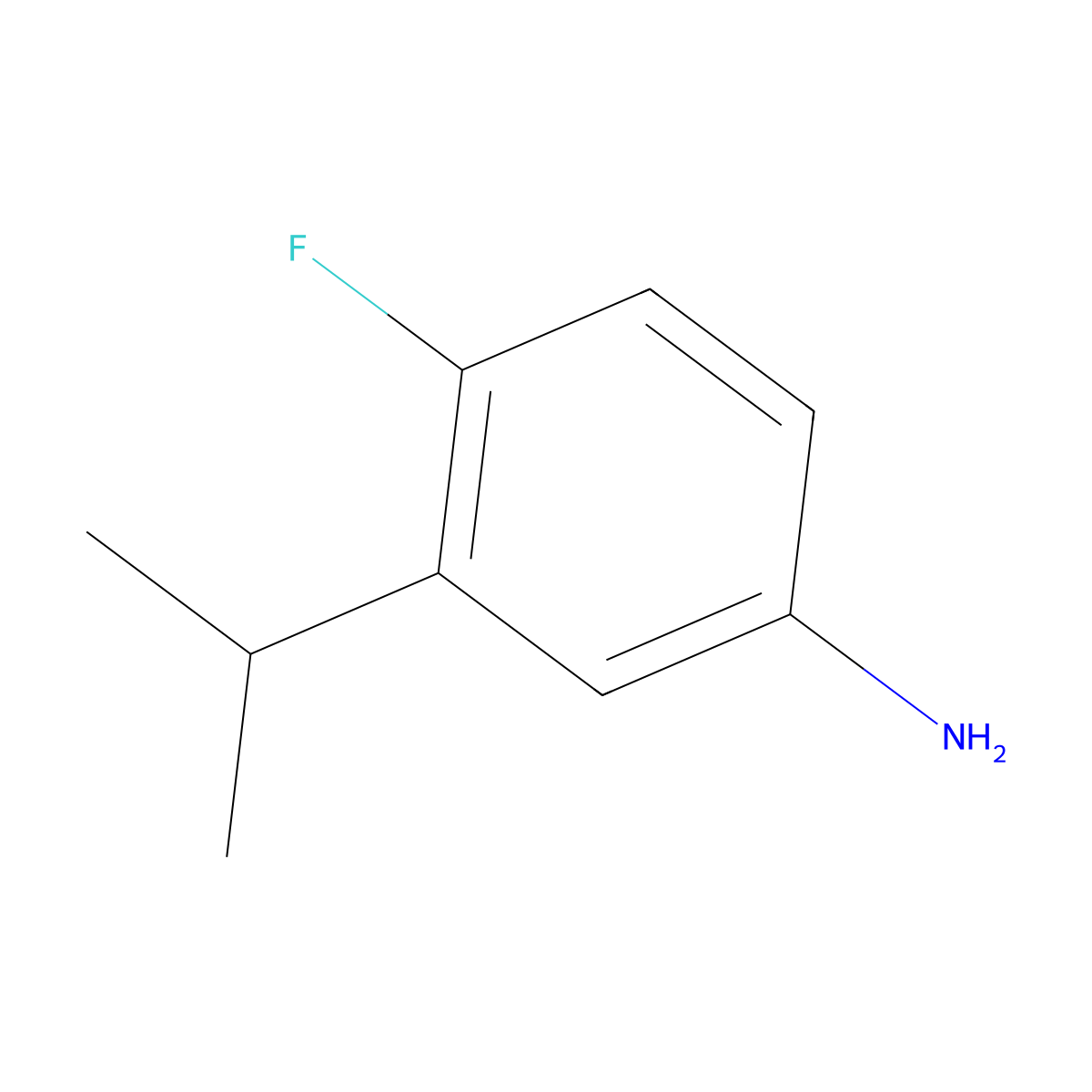 4-Fluoro-3-(propan-2-yl)aniline molecular structure, CAS 710351-86-3