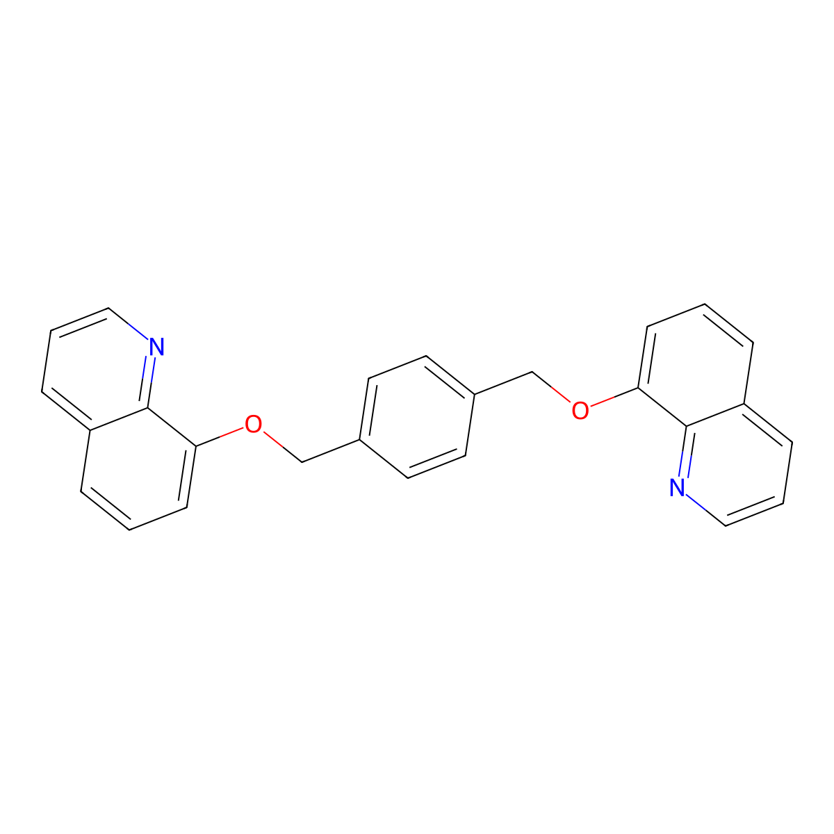 8-[[4-(Quinolin-8-yloxymethyl)phenyl]methoxy]quinoline molecular structure, CAS 71037-30-4