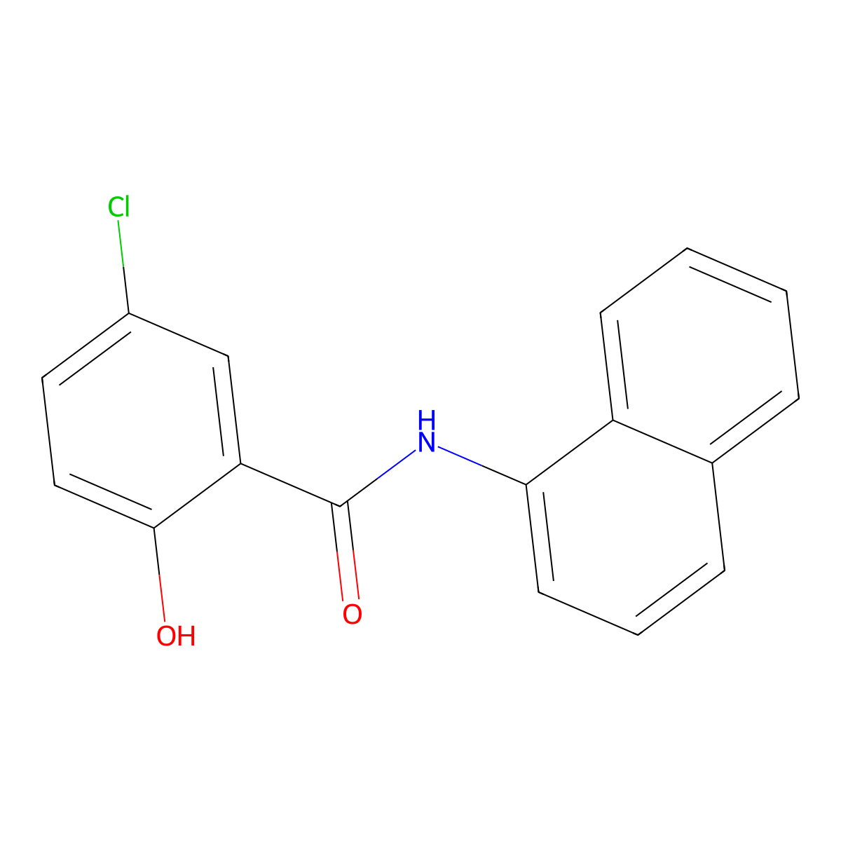 5-chloro-2-hydroxy-N-(naphthalen-1-yl)benzamide molecular structure, CAS 7104-00-9