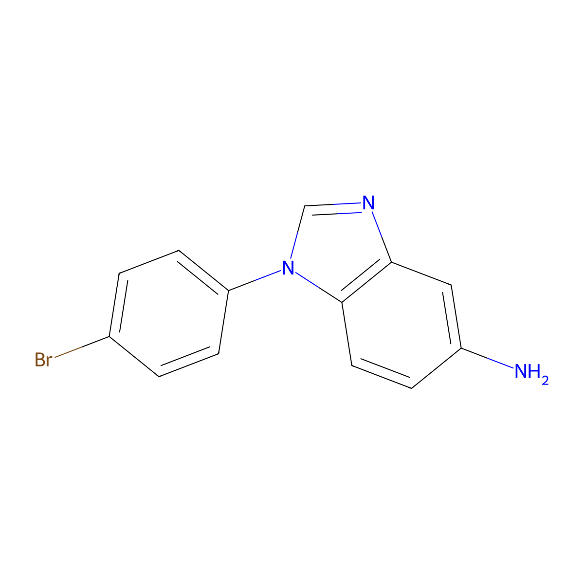 1-(4-bromophenyl)-1H-benzimidazol-5-amine molecular structure, CAS 7104-59-8