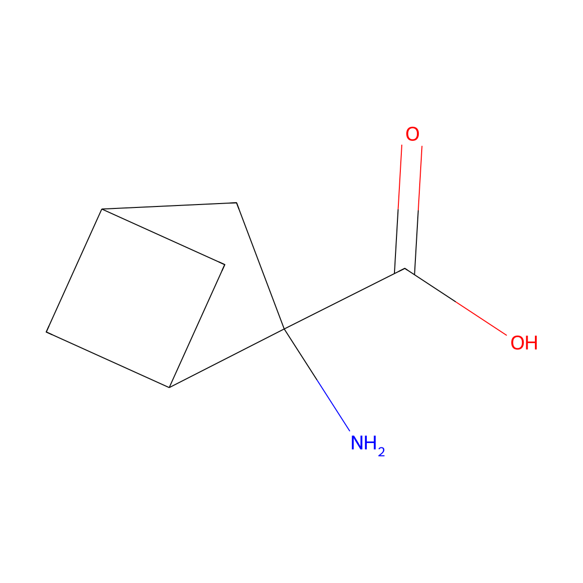 2-Aminobicyclo[2.1.1]hexane-2-carboxylic acid molecular structure, CAS 71046-30-5