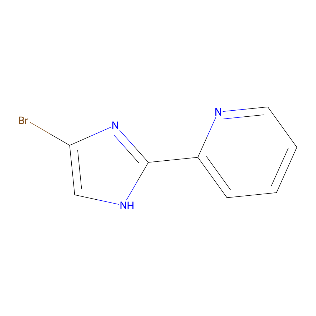 2-(5-bromo-1H-imidazol-2-yl)pyridine molecular structure, CAS 71048-48-1