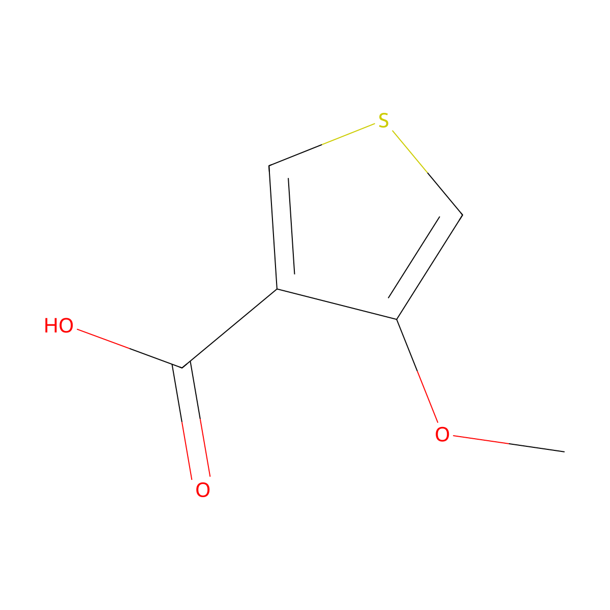 4-Methoxythiophene-3-carboxylic acid molecular structure, CAS 71050-40-3