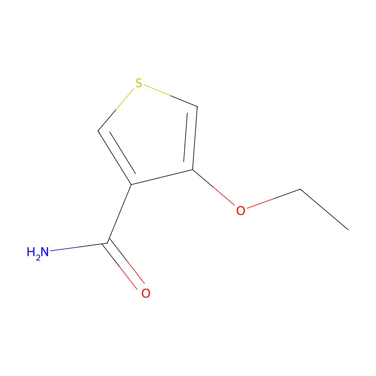 4-Ethoxythiophene-3-carboxamide molecular structure, CAS 71050-41-4