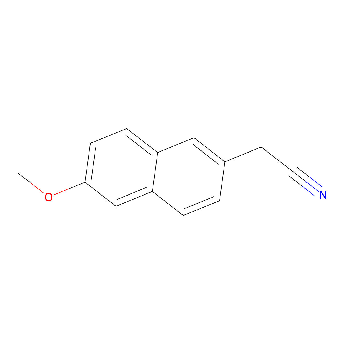 2-(6-Methoxynaphthalen-2-yl)acetonitrile molecular structure, CAS 71056-96-7