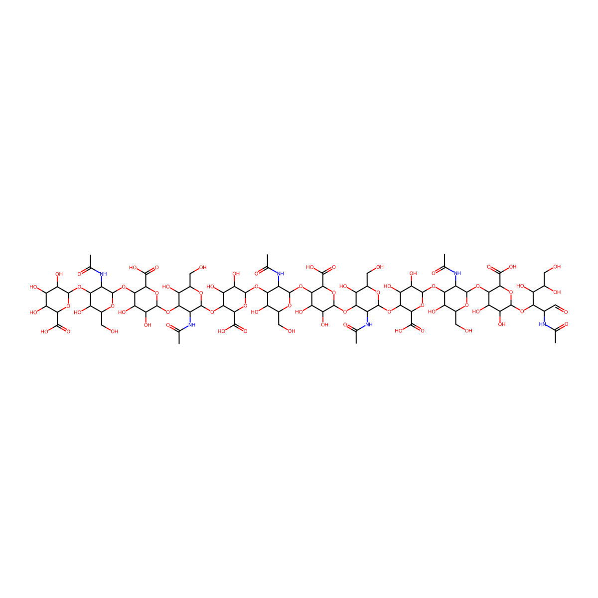 Hyaluronate Dodecasaccharide molecular structure, CAS 71058-16-7