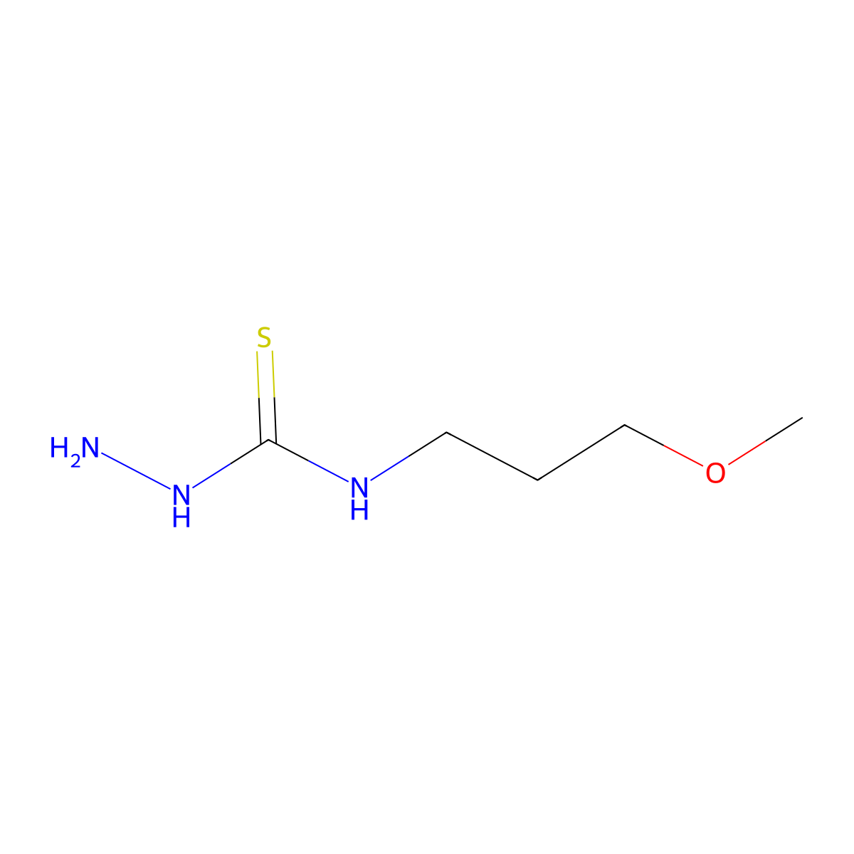 4-(3-Methoxypropyl)-3-thiosemicarbazide molecular structure, CAS 71058-32-7