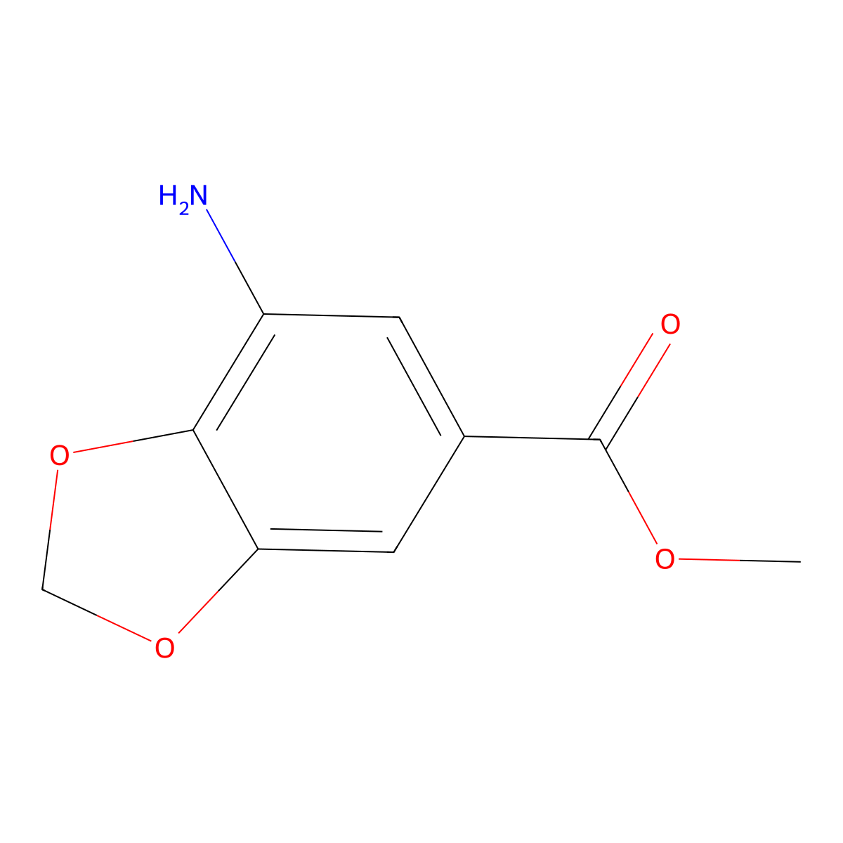 Methyl 7-aMinobenzo[d][1,3]dioxole-5-carboxylate molecular structure, CAS 7106-97-0