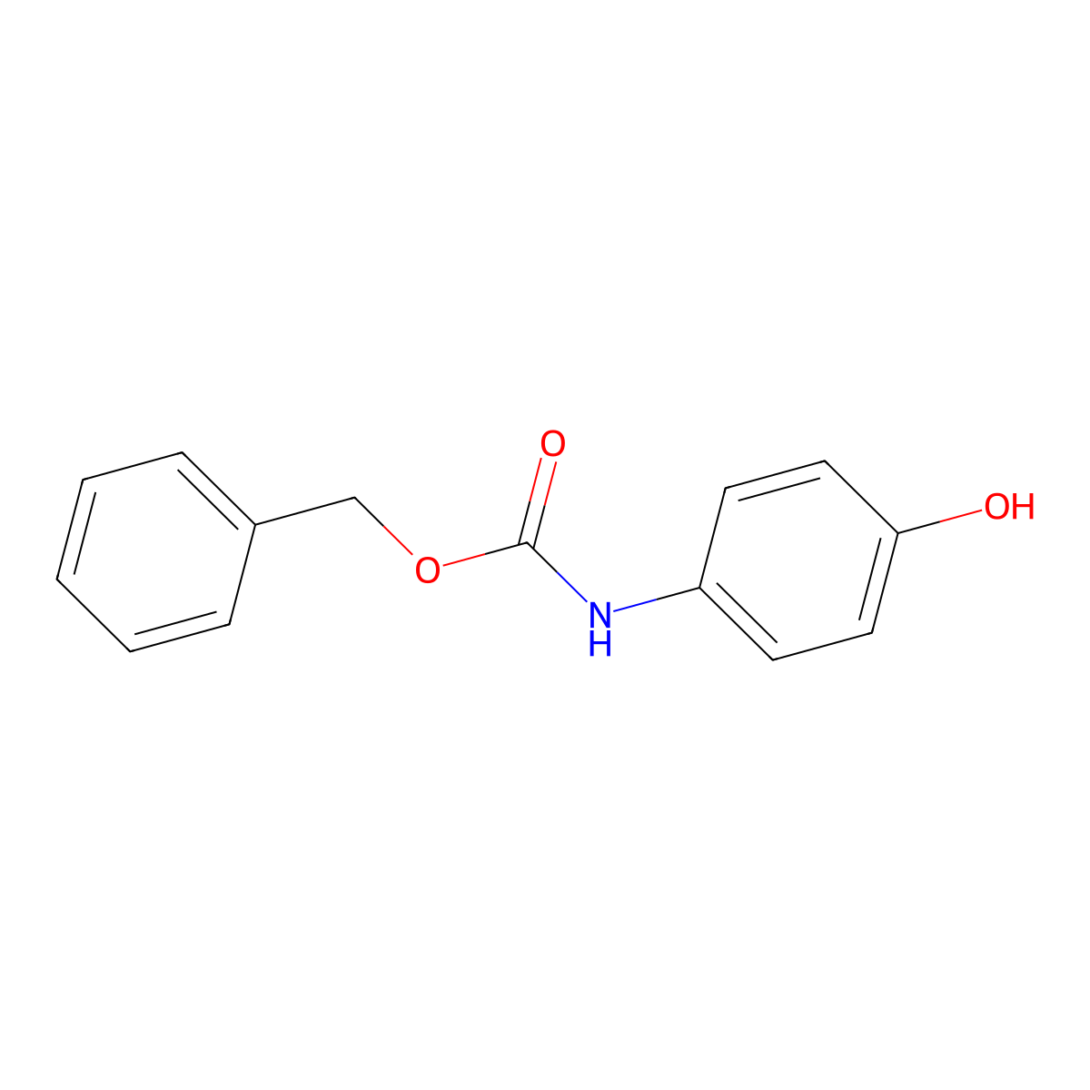 benzyl N-(4-hydroxyphenyl)carbamate molecular structure, CAS 7107-59-7
