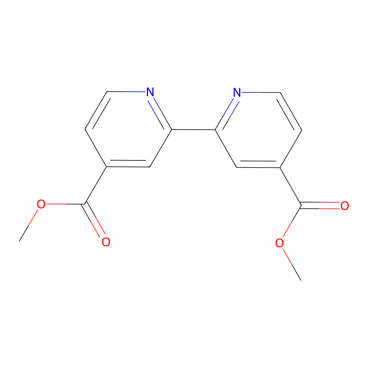 4,4'-Dimethyl [2,2'-bipyridine]-4,4'-dicarboxylate molecular structure, CAS 71071-46-0