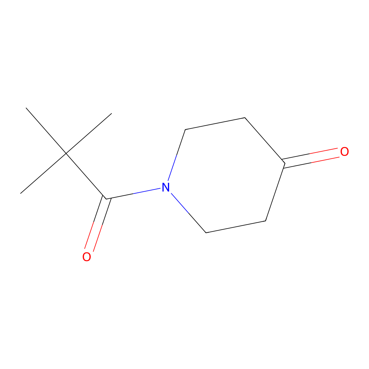 1-(2,2-Dimethylpropanoyl)piperidin-4-one molecular structure, CAS 71072-37-2