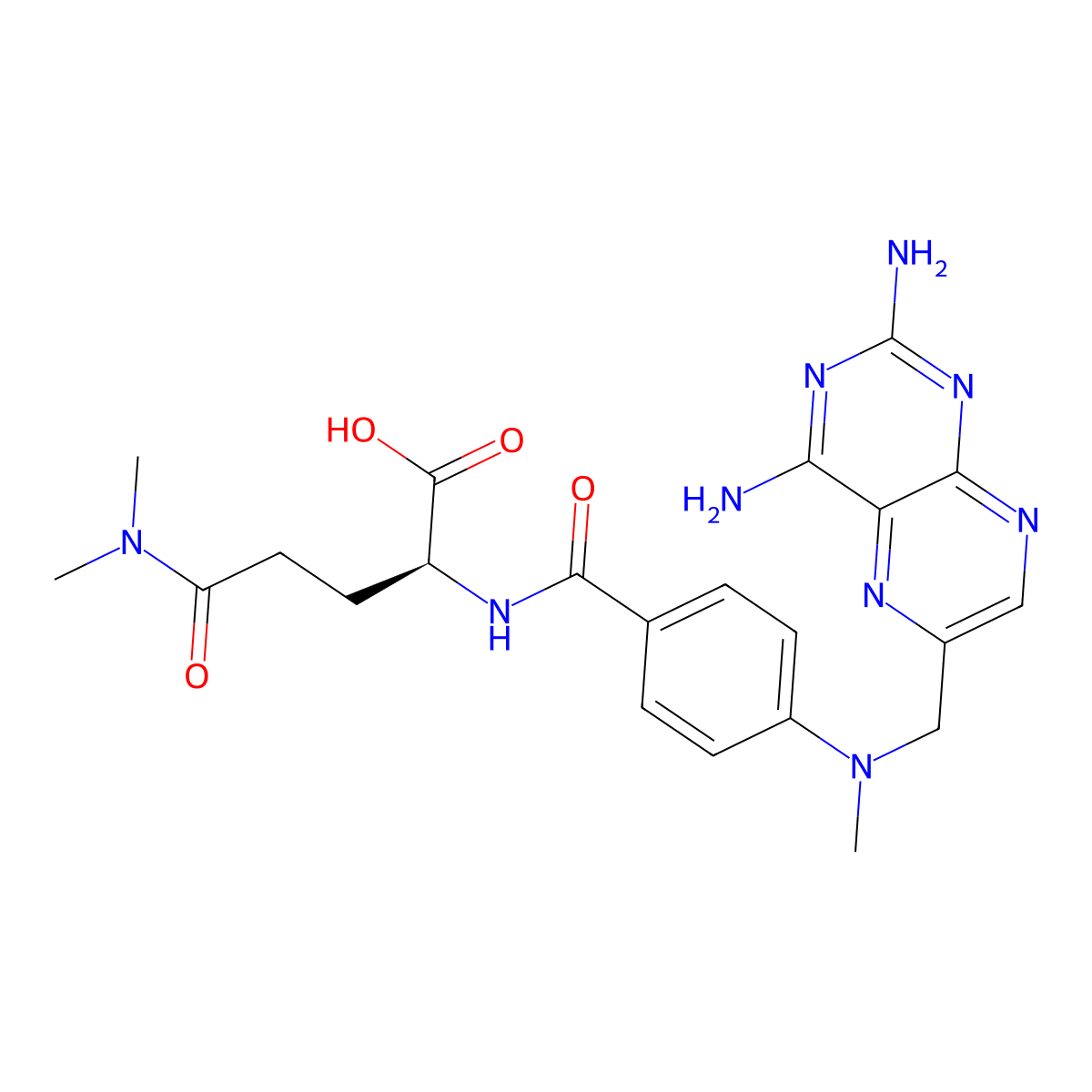 Methotrexate-gamma-dimethylamide molecular structure, CAS 71074-44-7