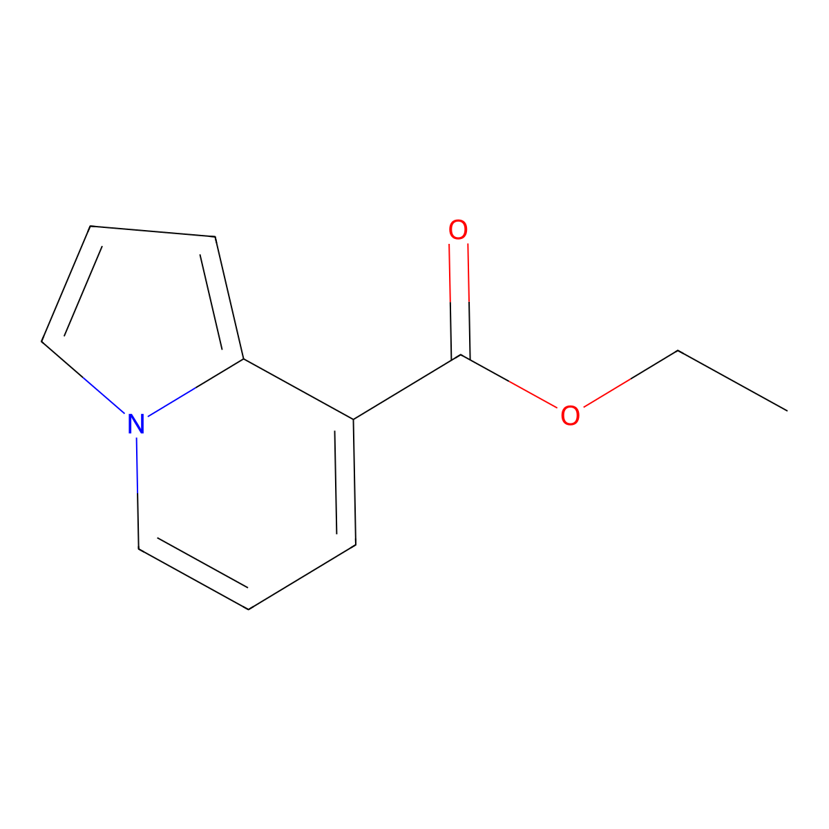 Ethyl indolizine-8-carboxylate molecular structure, CAS 71081-71-5