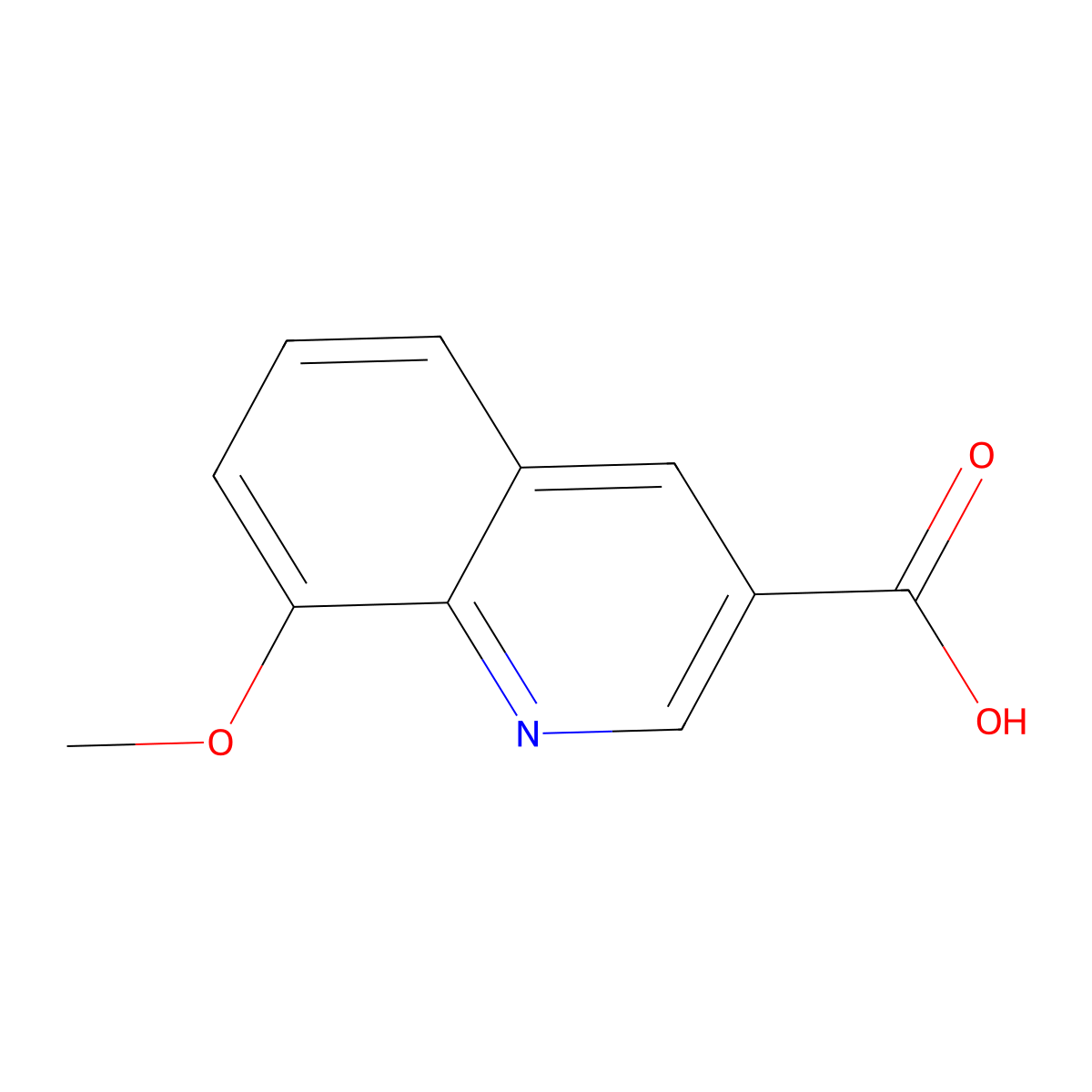 8-Methoxyquinoline-3-carboxylic acid molecular structure, CAS 71082-36-5