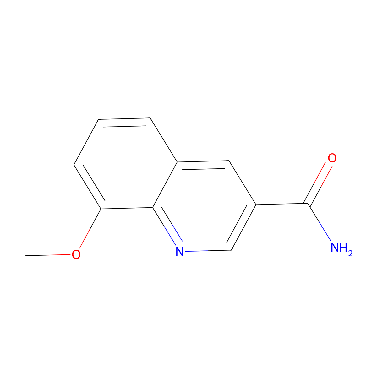 8-Methoxyquinoline-3-carboxamide molecular structure, CAS 71082-37-6