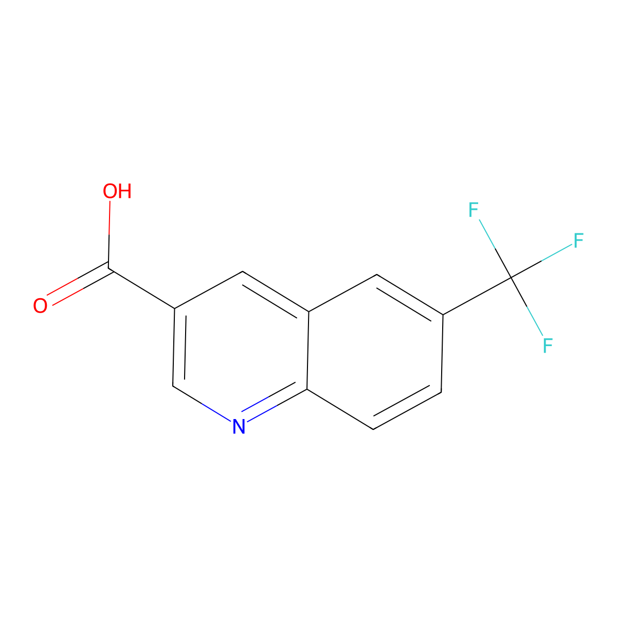 6-(Trifluoromethyl)quinoline-3-carboxylic acid molecular structure, CAS 71082-45-6