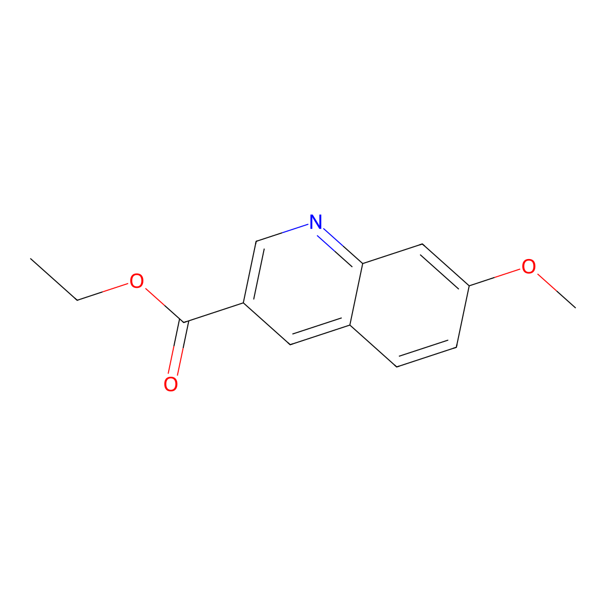 Ethyl 7-methoxyquinoline-3-carboxylate molecular structure, CAS 71082-46-7