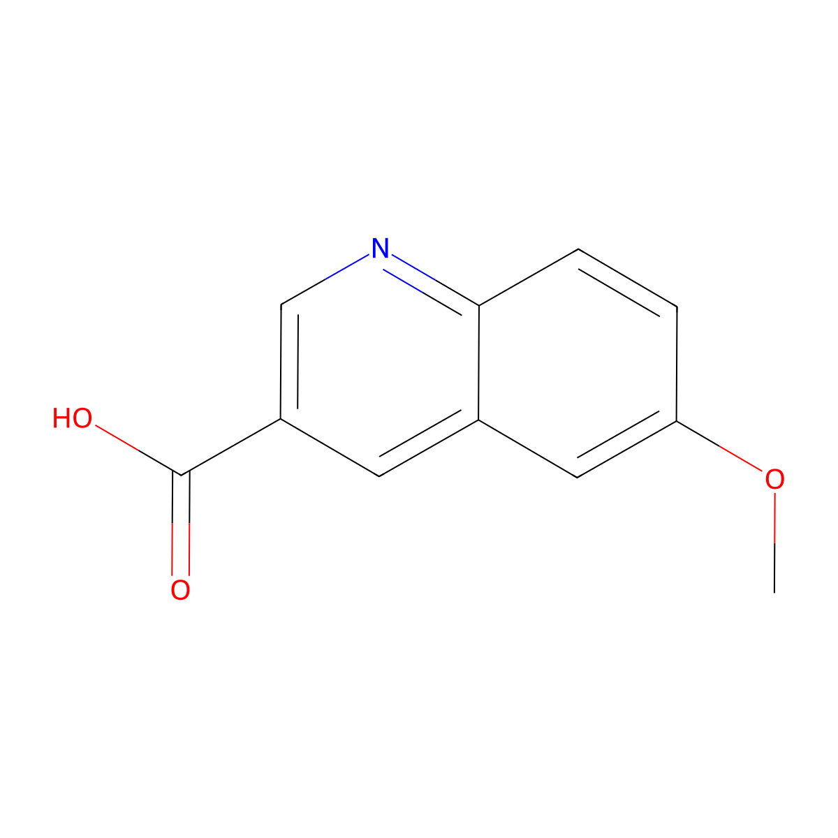 6-Methoxyquinoline-3-carboxylic acid molecular structure, CAS 71082-47-8