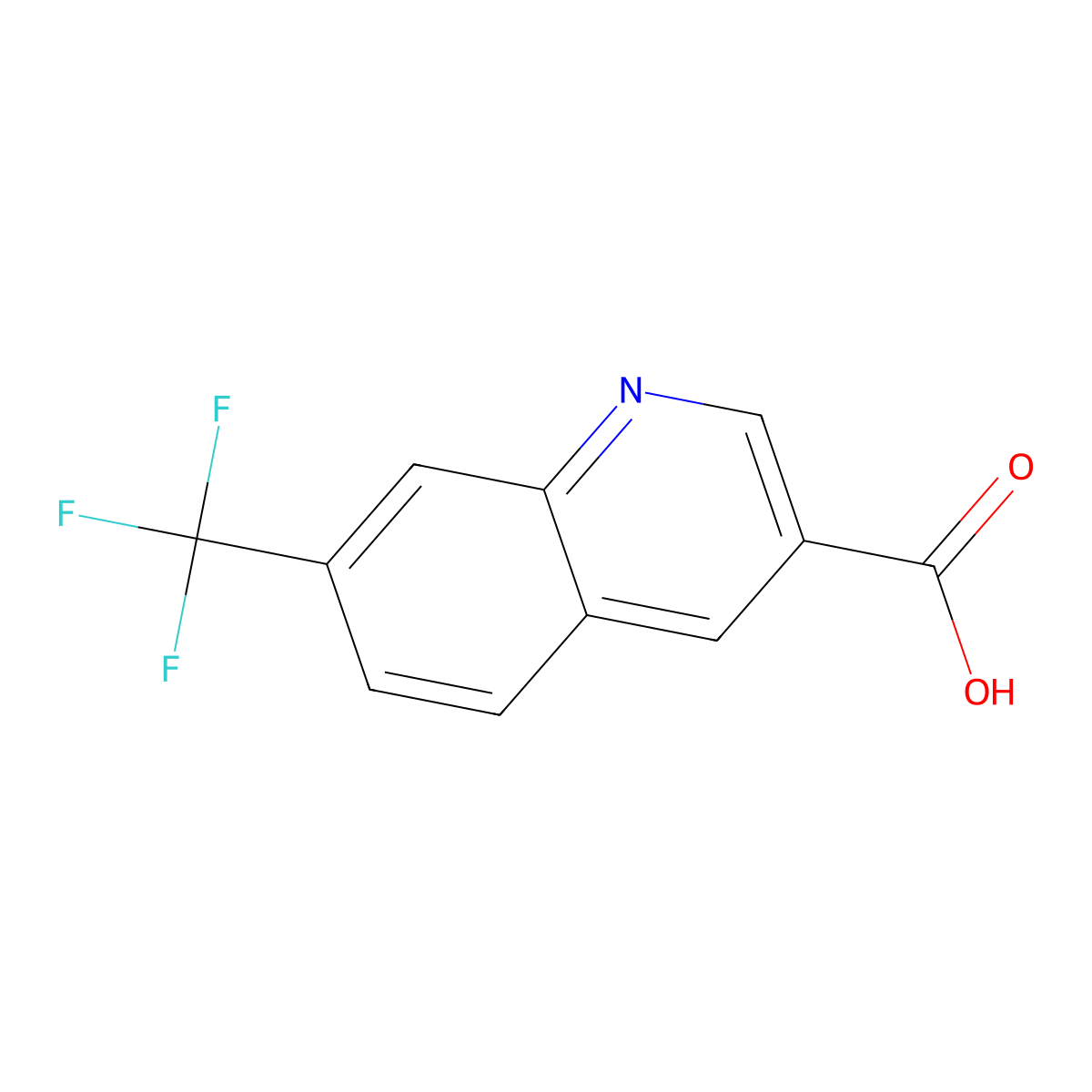 7-(Trifluoromethyl)quinoline-3-carboxylic acid molecular structure, CAS 71082-51-4