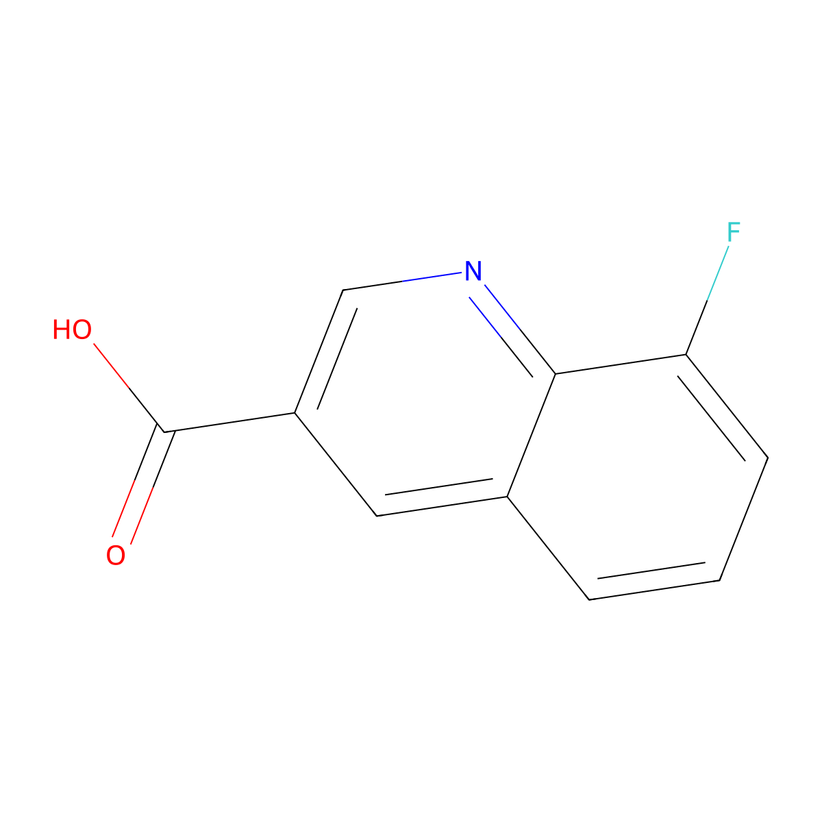 8-Fluoroquinoline-3-carboxylic acid molecular structure, CAS 71082-53-6