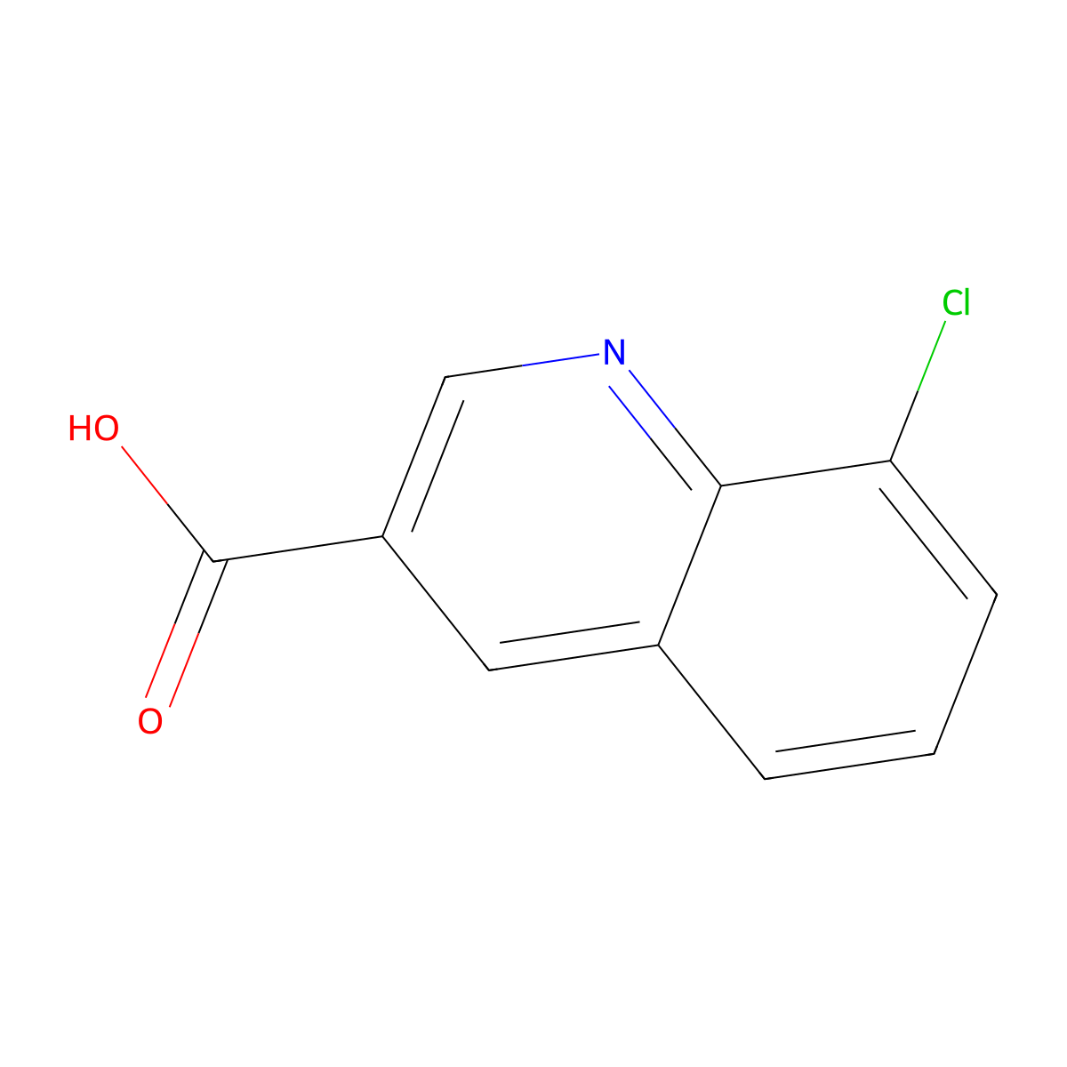 8-Chloroquinoline-3-carboxylic acid molecular structure, CAS 71082-54-7