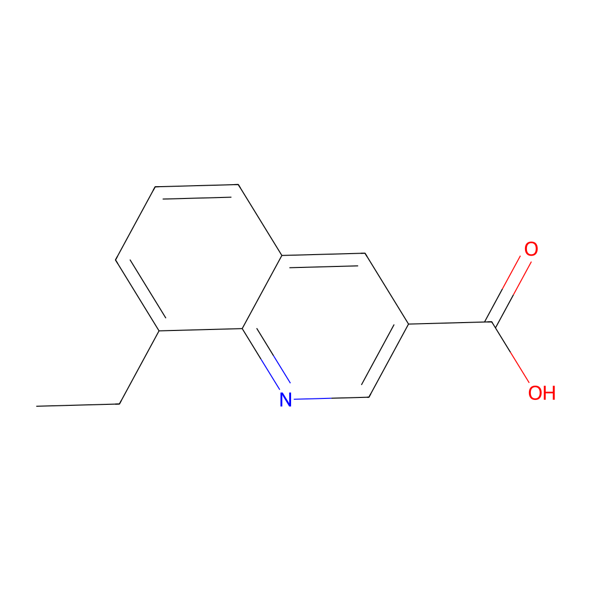 8-Ethylquinoline-3-carboxylic acid molecular structure, CAS 71082-56-9