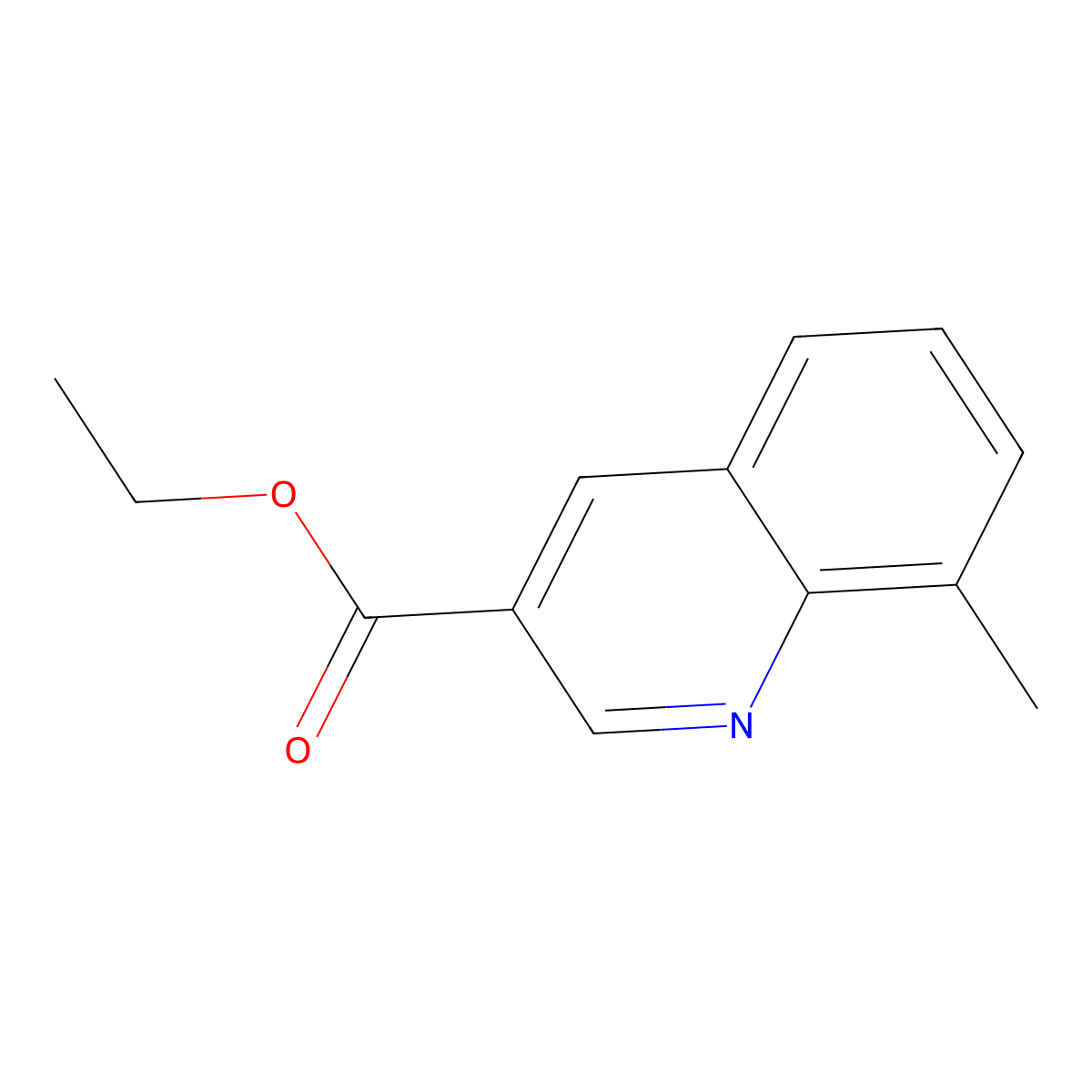 Ethyl 8-methylquinoline-3-carboxylate molecular structure, CAS 71083-20-0