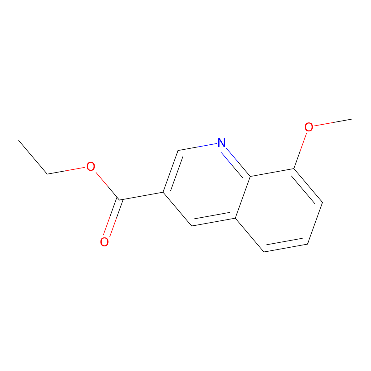 Ethyl 8-methoxyquinoline-3-carboxylate molecular structure, CAS 71083-22-2