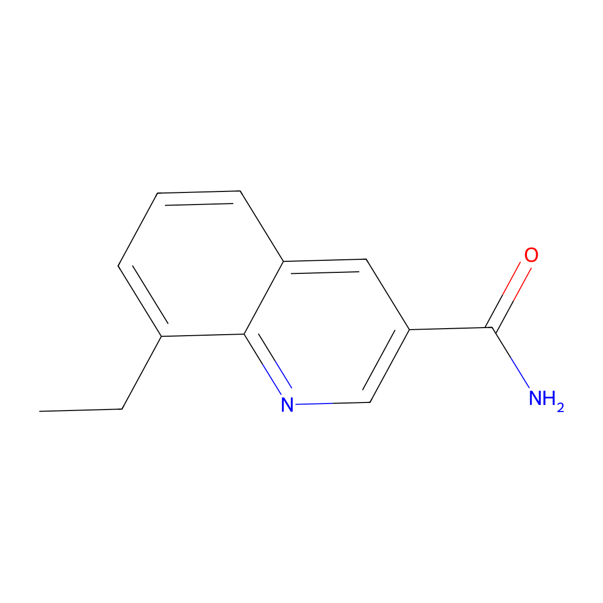 8-Ethylquinoline-3-carboxamide molecular structure, CAS 71083-37-9