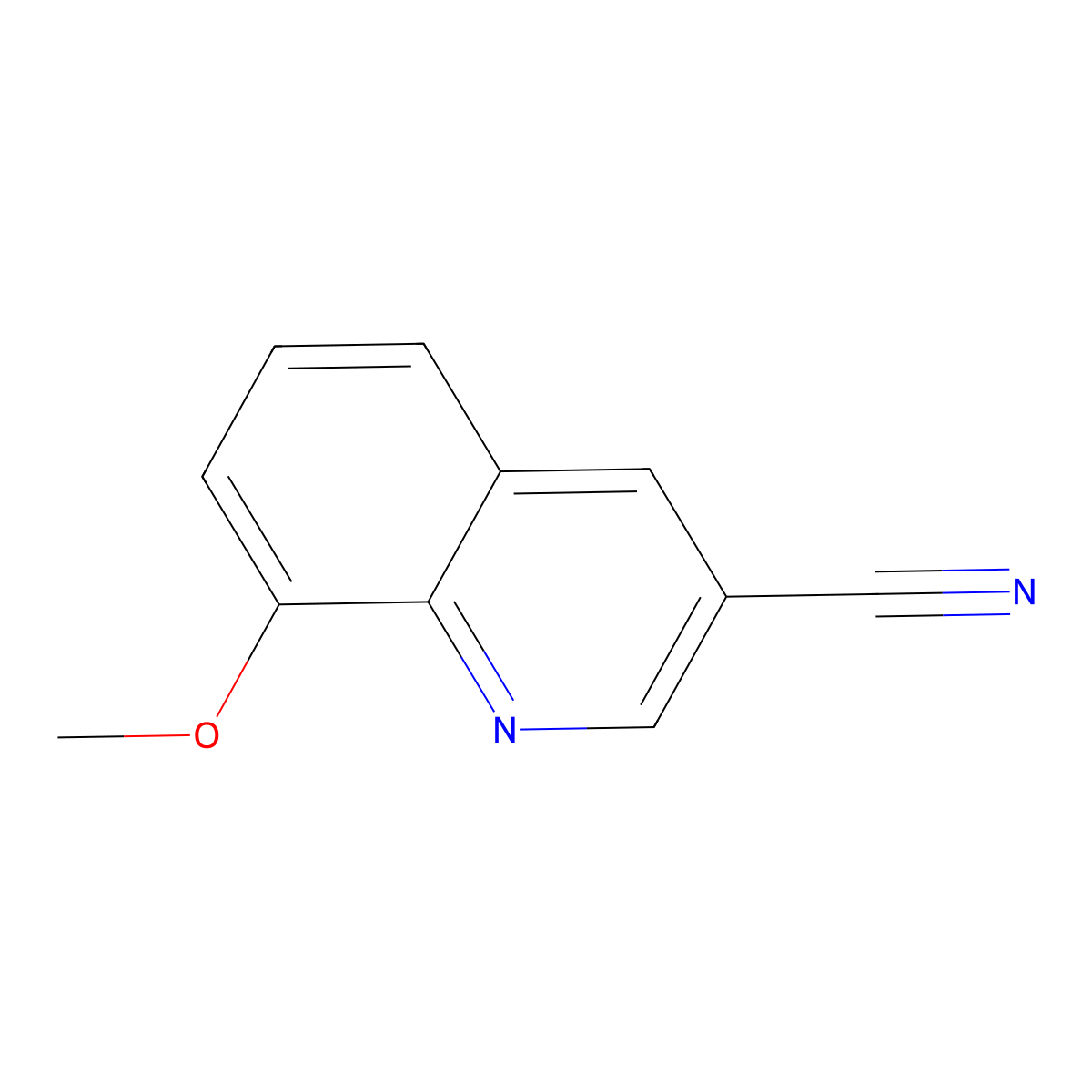 8-Methoxyquinoline-3-carbonitrile molecular structure, CAS 71083-53-9