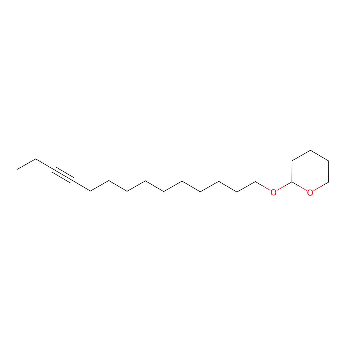 2H-Pyran, tetrahydro-2-(11-tetradecyn-1-yloxy)- molecular structure, CAS 71084-06-5
