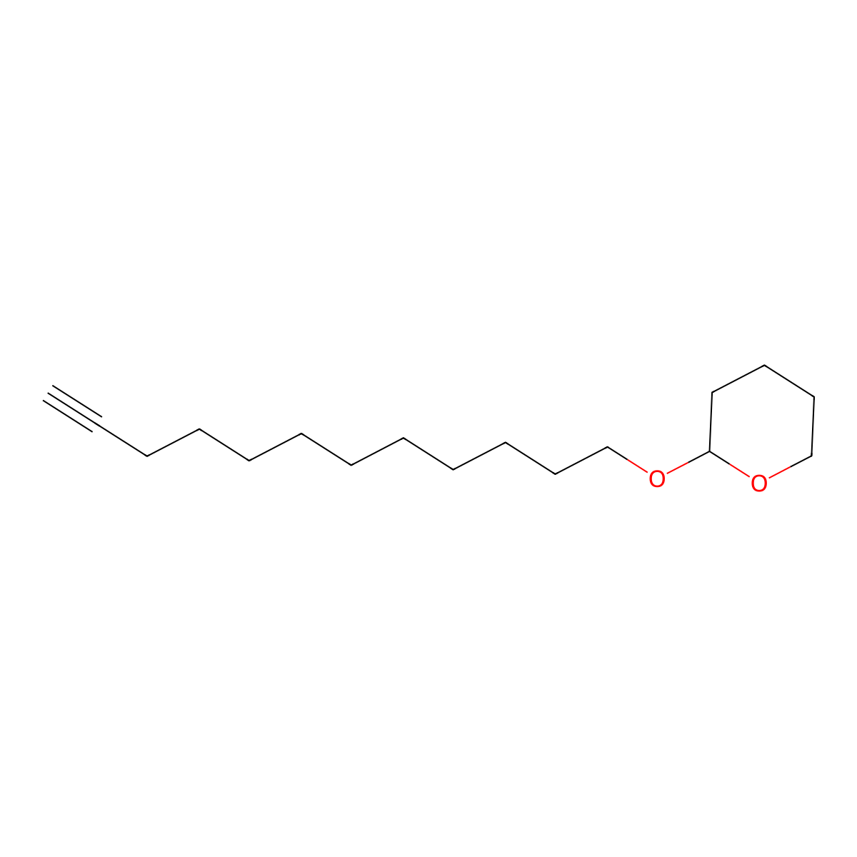 2H-Pyran, 2-(11-dodecyn-1-yloxy)tetrahydro- molecular structure, CAS 71084-07-6