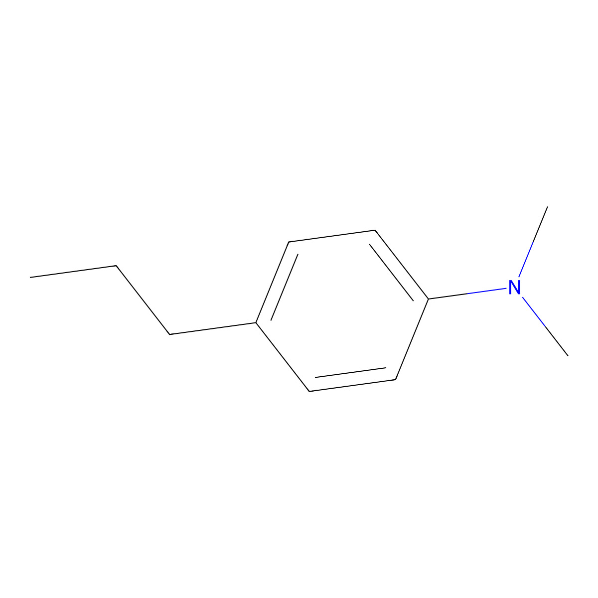 Benzenamine, N,N-dimethyl-4-propyl- molecular structure, CAS 71089-15-1