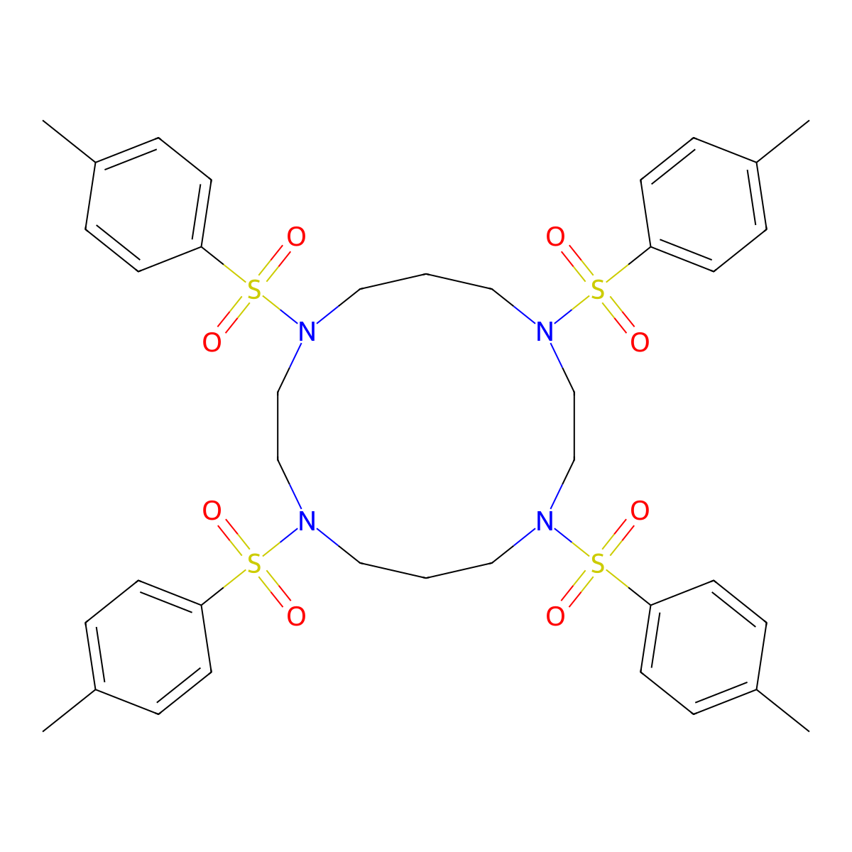 1,4,8,11-Tetratosyl-1,4,8,11-tetraazacyclotetradecane molecular structure, CAS 71089-74-2