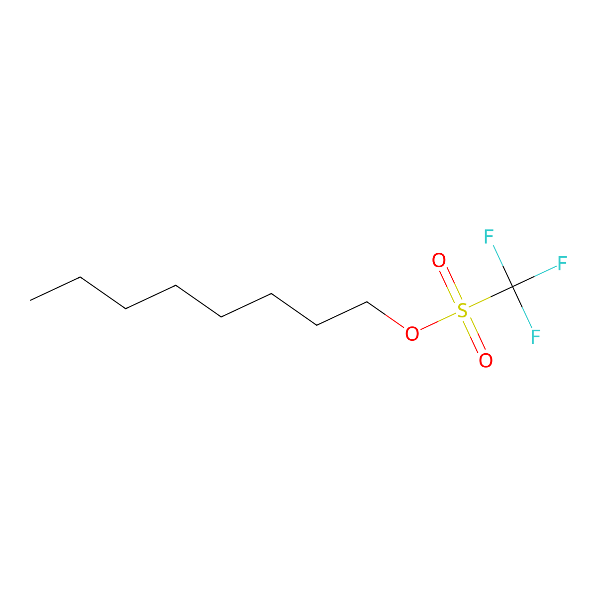 Octyl triflate molecular structure, CAS 71091-89-9