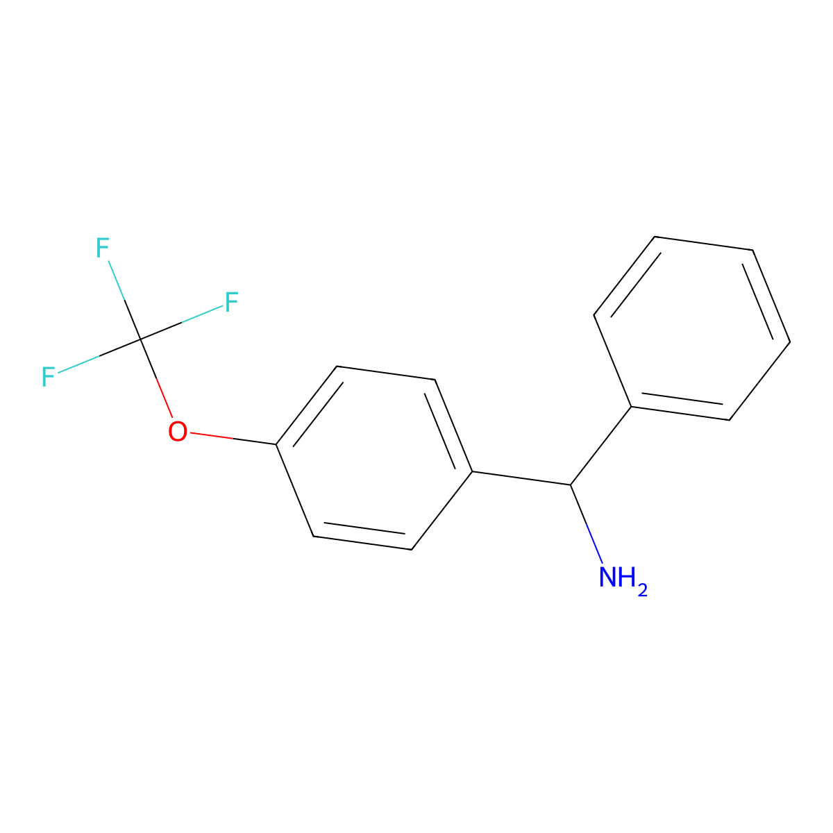 Phenyl(4-(trifluoromethoxy)phenyl)methanamine molecular structure, CAS 710936-39-3