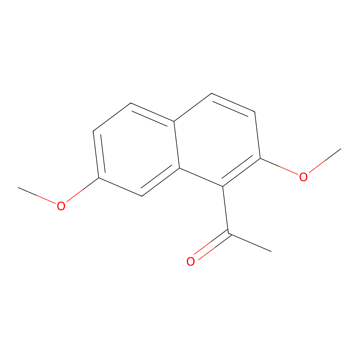 1-Acetyl-2,7-dimethoxynaphthalene molecular structure, CAS 71094-89-8