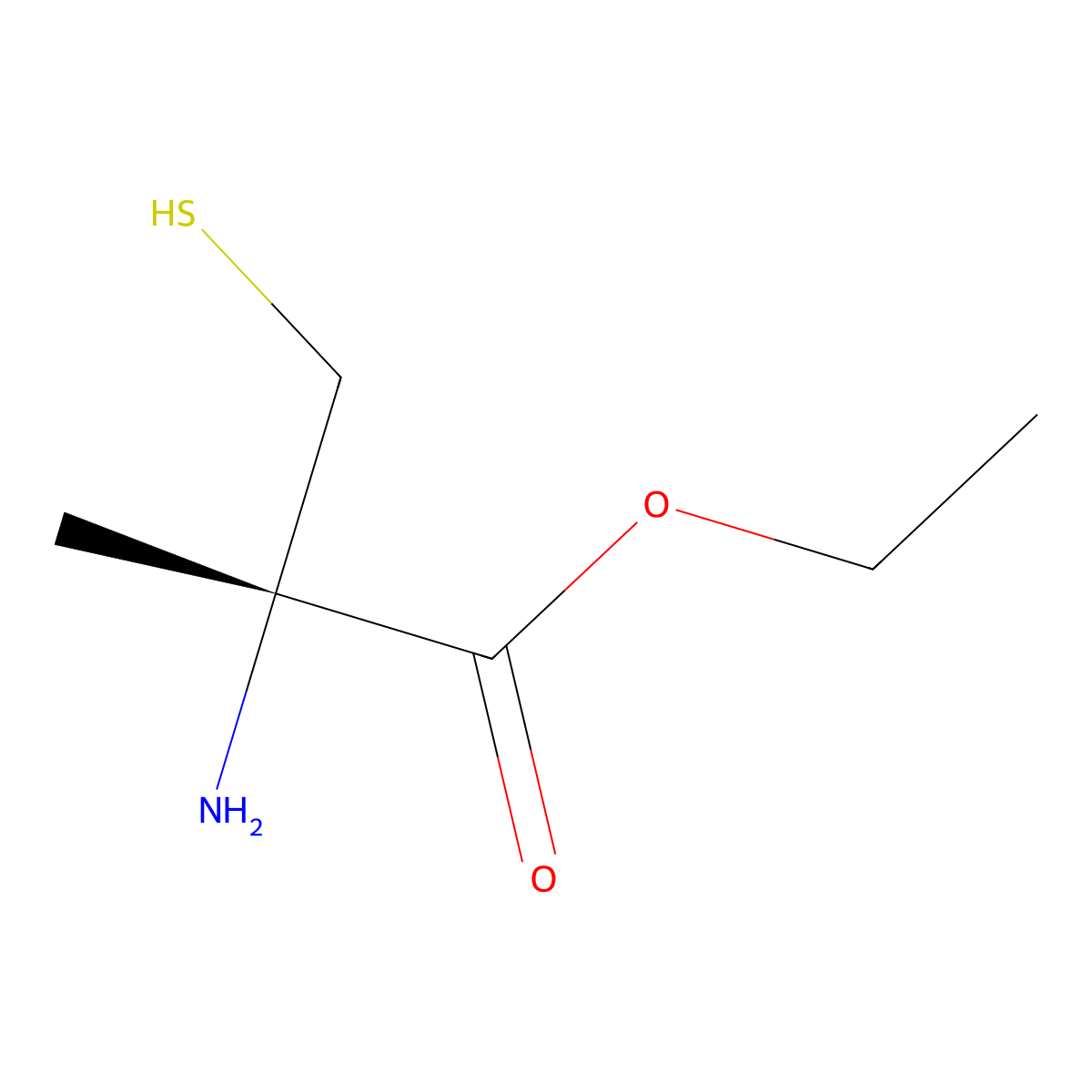 Ethyl 2-methyl-D-cysteinate molecular structure, CAS 710941-52-9