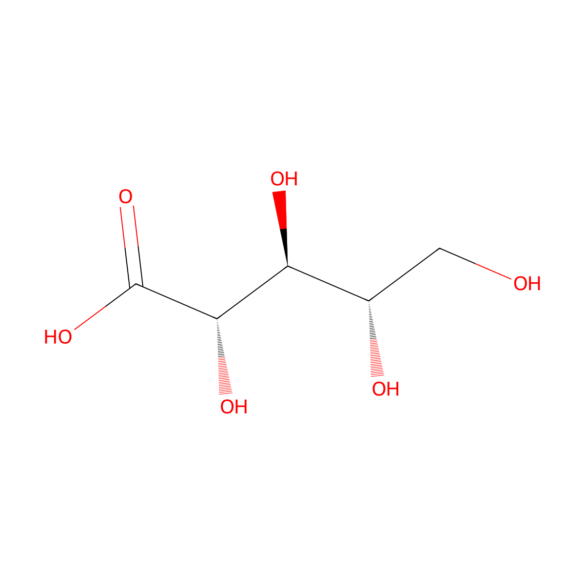 L-Ribonic acid molecular structure, CAS 710941-59-6